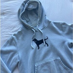 The Black Dog Hoodie Sweatshirt in Light Blue